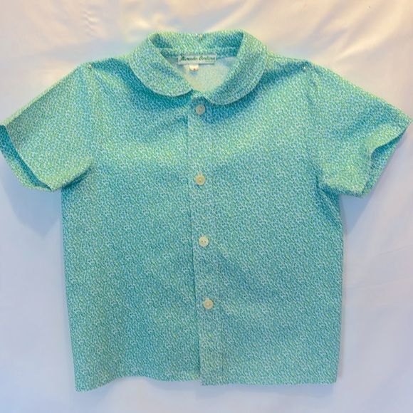 MERCEDES CORTINA Other - NWOT MERCEDES CORTINA KIDS EUROPEAN STYLE ROUND COLLAR BUTTON DOWN SHIRT SIZE 4